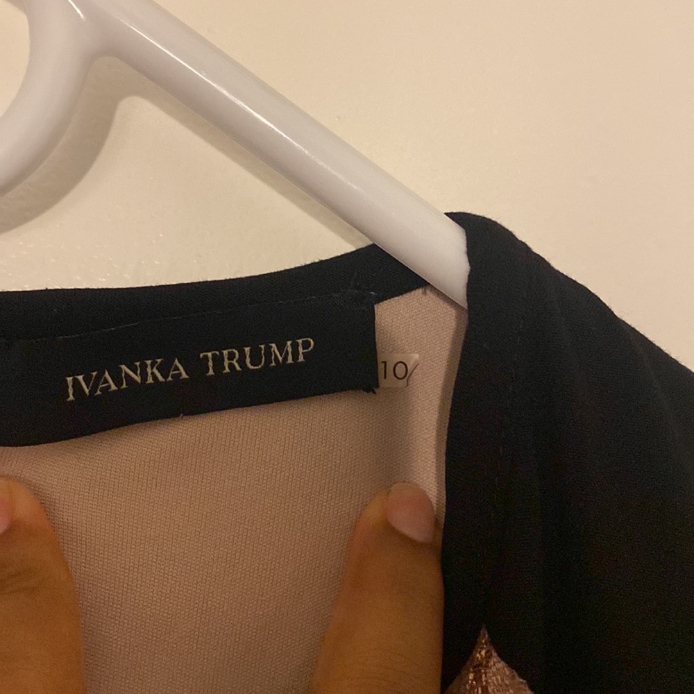 IVANKA TRUMP blush pink  and black knee length dress - Picture 3 of 3